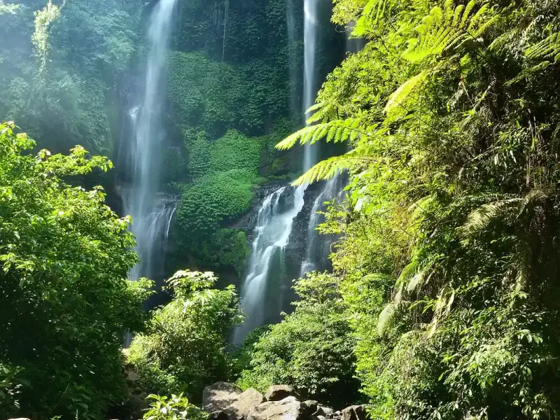 Sekumpul waterfall in the Buleleng highlands, North Bali