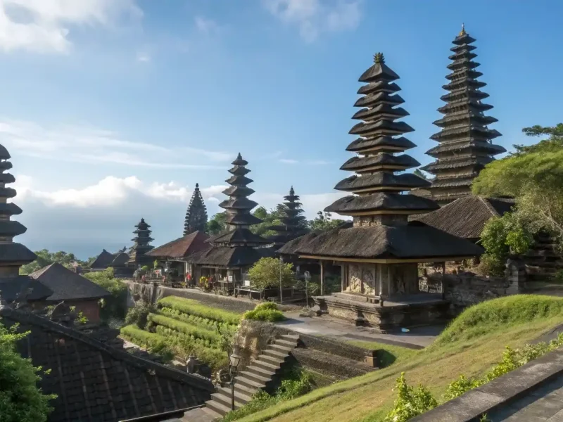 Pura Besakih mother temple complex on Mount Agung slopes