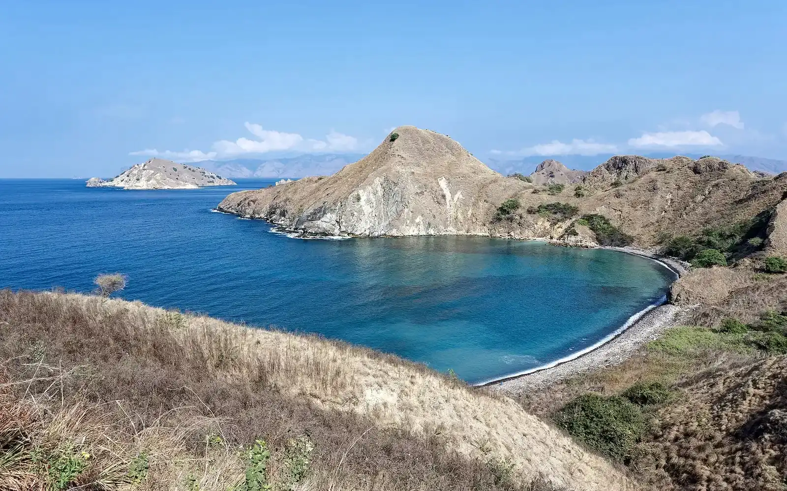 Viewpoint over the bays of Padar Island, Komodo National Park