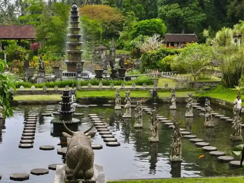 Tirta Gangga water palace pools in East Bali