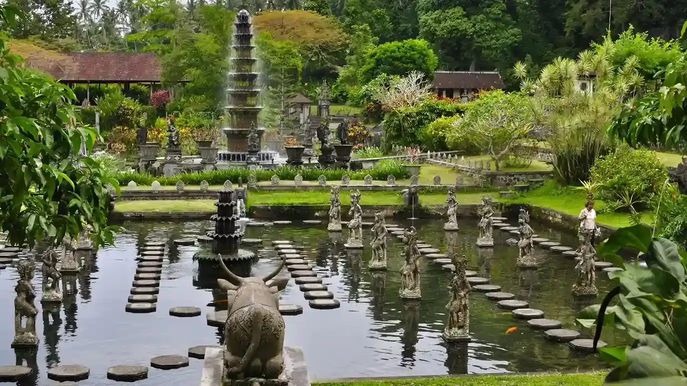 Tirta Gangga water palace pools in East Bali